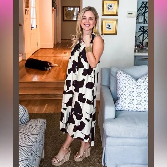 Entro Black/ Off White Dress - L & NWT! - Picture 5 of 11